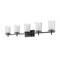 Z-Lite Grayson Vanity, 5-Light, 40 In.W x 5.75 In.L x 8.5 In.H, Matte Black/Clear + Etched Opal 1949-5V-MB - alternate 7